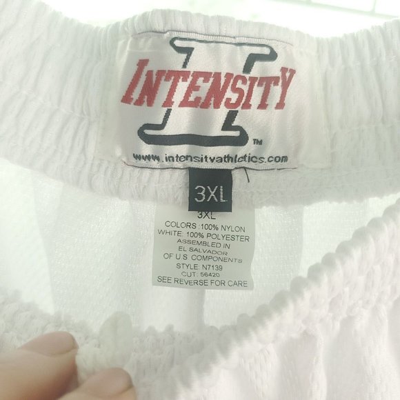 Intensity Athletics Mens White 9 Diamond Panel Pull On Basketball Shorts Sz 3XL - Picture 7 of 11